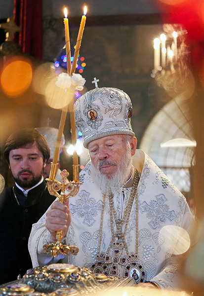 Рождество Христово. Митрополит Владимир служил в Киево-Печерской Лавре